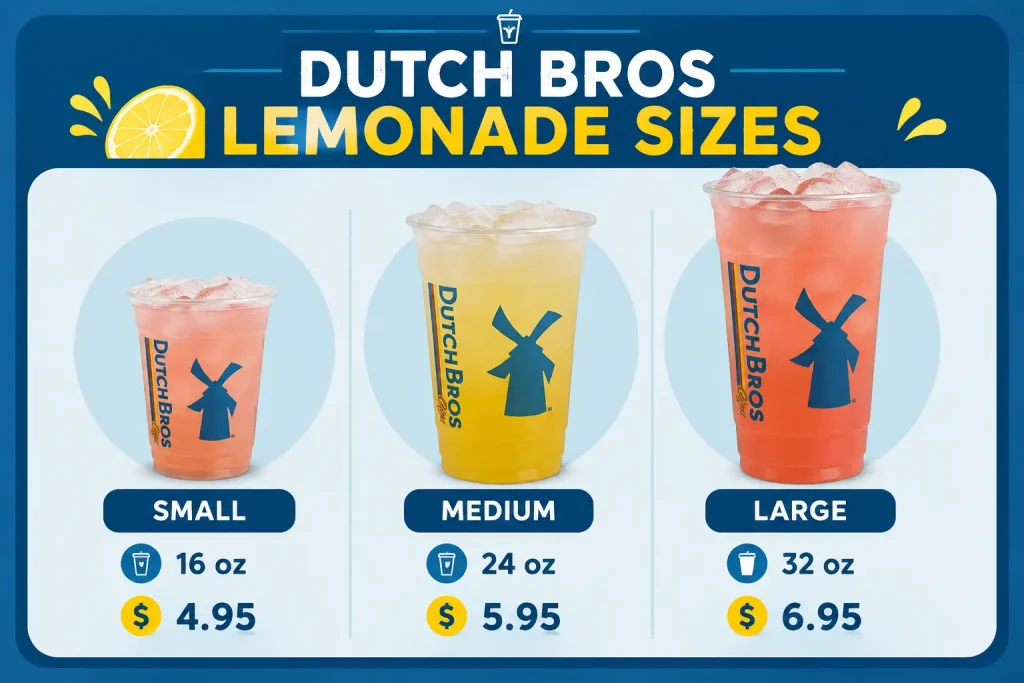 Dutch Bros Lemonade Sizes